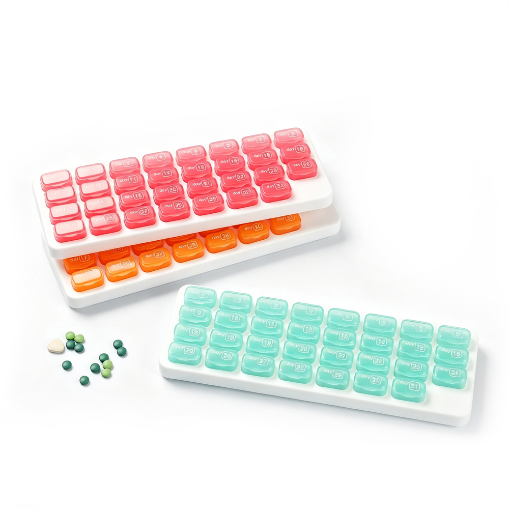 31-dagers pilleboks i tastaturstil