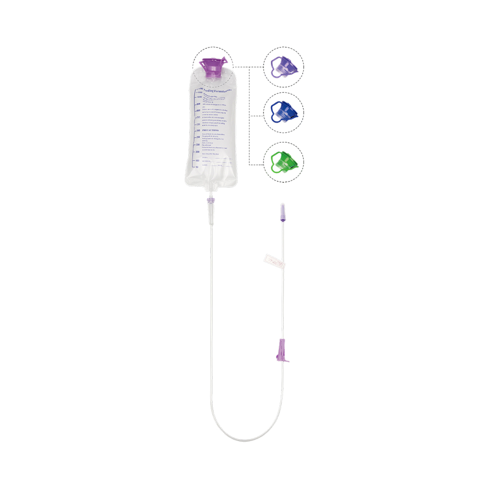 Engangssett med gravity enteral fôringspose