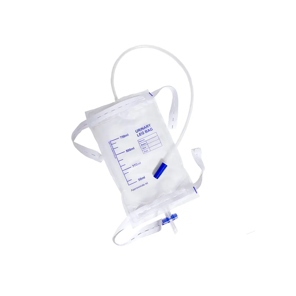 750 ml urinlatexfri medisinsk PVC Ergonomic Comfort Fit benveske med anti-refluksventil